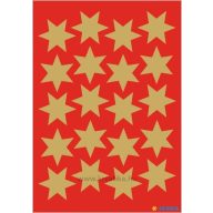   Matrica, karácsonyi Herma "Decor" Gold Stars arany