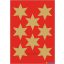 Matrica, karácsonyi Herma "Decor" Gold Stars arany