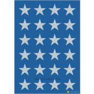   Matrica, karácsonyi Herma "Decor" Silver Stars ezüst