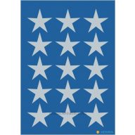   Matrica, karácsonyi Herma "Decor" Silver Stars ezüst