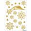 Matrica, karácsonyi, glitteres Herma "Magic" Stars & Comets arany