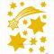 Matrica, karácsonyi Herma "Window Sticker" Stars arany