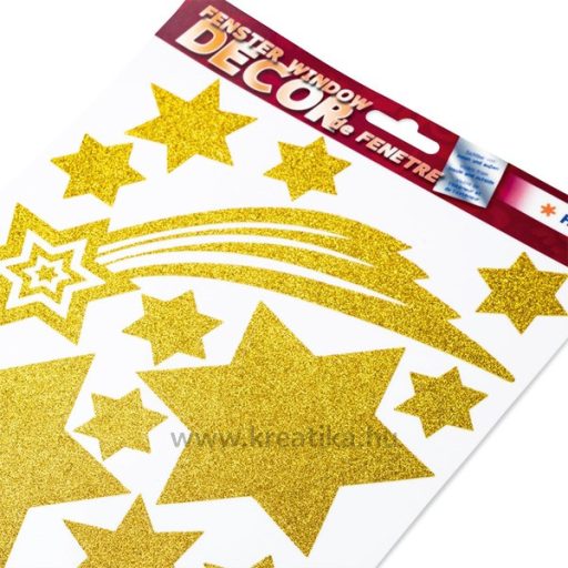 Matrica, karácsonyi Herma "Window Sticker" Stars arany