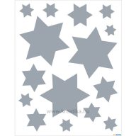   Matrica, karácsonyi Herma "Window Sticker" Stars ezüst
