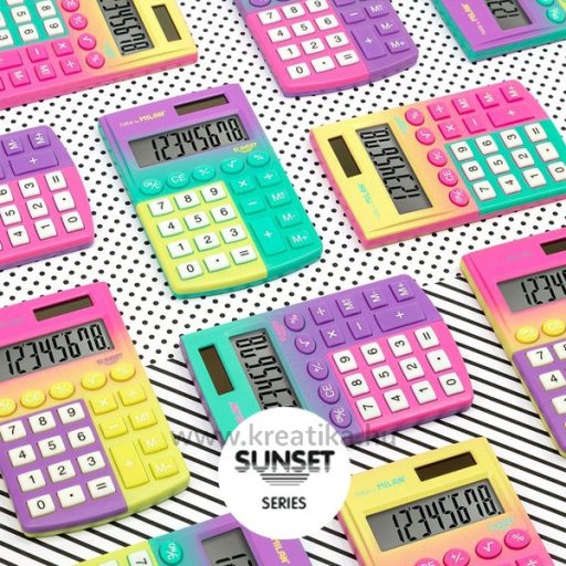 Zsebszámológép 8 számjegy Milan 159512 "Sunset" vegyes színek