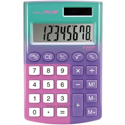 Zsebszámológép 8 számjegy Milan 151008 "Sunset" lila-rózsaszín