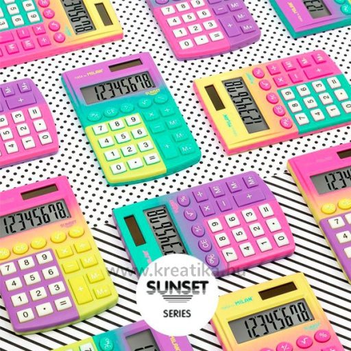 Zsebszámológép 8 számjegy Milan 151008 "Sunset" lila-rózsaszín