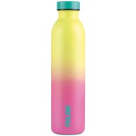   Kulacs 591 ml fém, duplafalú Milan "Sunset" sárga-rózsaszín