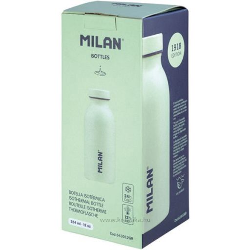 Kulacs 354 ml fém, duplafalú Milan "1918 Series" zöld