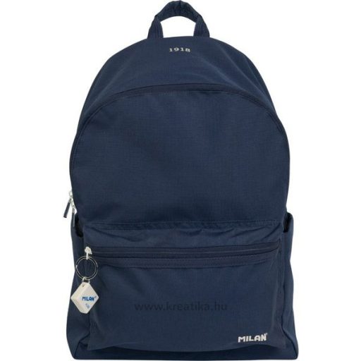 Iskolai hátizsák 22 L kulacstartóval Milan "1918 Series" navy kék