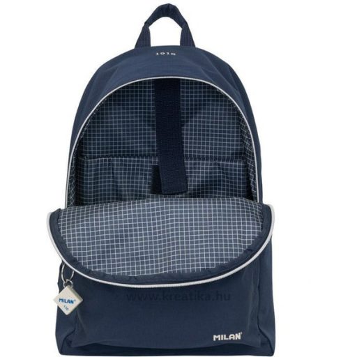 Iskolai hátizsák 22 L kulacstartóval Milan "1918 Series" navy kék