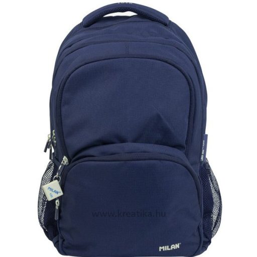 Iskolai hátizsák 25 L kulacstartóval Milan "1918 Series" navy kék