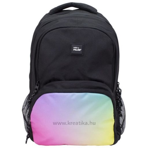 Iskolai hátizsák 25 L kulacstartóval Milan "Sunset" fekete