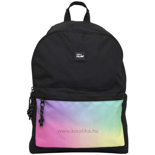 Iskolai hátizsák 22 L kulacstartóval Milan "Sunset" fekete