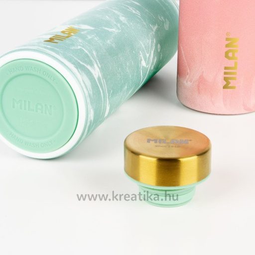 Kulacs 354 ml fém, duplafalú Milan "Lava" rózsaszín