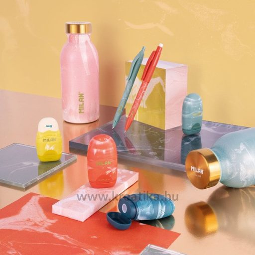 Kulacs 354 ml fém, duplafalú Milan "Lava" rózsaszín