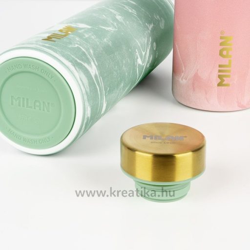 Kulacs 591 ml fém, duplafalú Milan "Lava" zöld