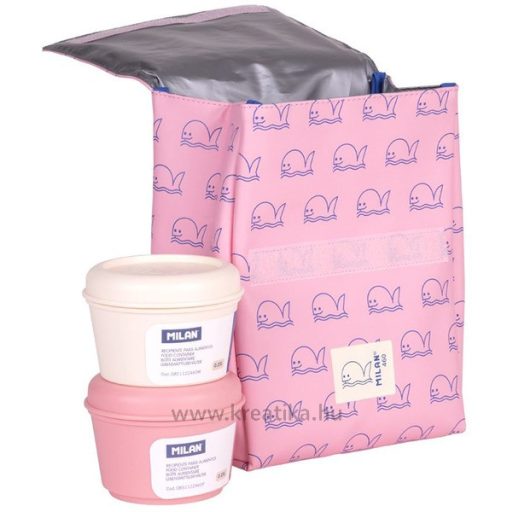 Uzsonnás táska szett 3,5 l , 3 dobozzal Milan "460 Collection" rózsaszín