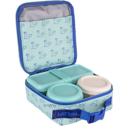 Uzsonnás táska szett 3,9 l, 3 dobozzal Milan "1460 Collection" zöld