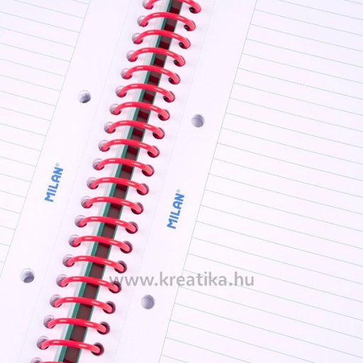 Spirálfüzet A/4 80 lapos, vonalas Milan "Nata 624" kék