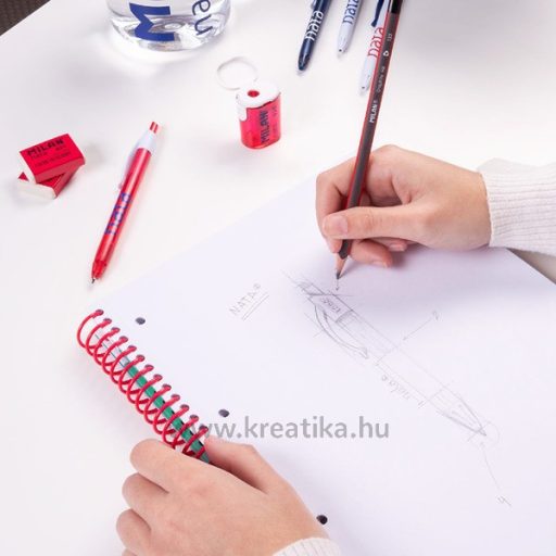 Spirálfüzet A/4 80 lapos, sima Milan "Nata 624" zöld