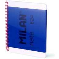   Spirálfüzet A/4 80 lapos, sima Milan "Nata 624" kék