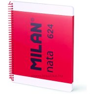   Spirálfüzet A/4 80 lapos, sima Milan "Nata 624" rózsaszín