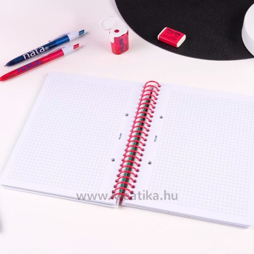 Spirálfüzet A/5 80 lapos, négyzetrácsos Milan "Nata 624" zöld