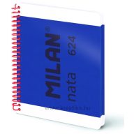   Spirálfüzet A/5 80 lapos, vonalas Milan "Nata 624" kék