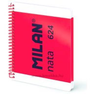   Spirálfüzet A/5 80 lapos, vonalas Milan "Nata 624" rózsaszín