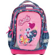   Iskolai hátizsák 21 L ergonomikus, kulacstartóval Octopus "Butterfly