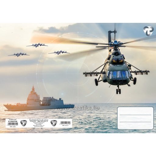 Füzetborító A/5 betétes 4x5 db/csomag T-Creativ "Army