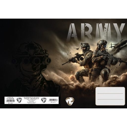 Füzetborító A/5 betétes 4x5 db/csomag T-Creativ "Army