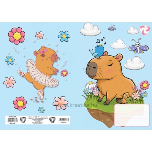 Füzetborító A/5 betétes 4x5 db/csomag T-Creativ "Capybara