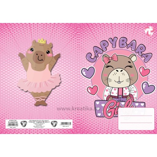 Füzetborító A/5 betétes 4x5 db/csomag T-Creativ "Capybara