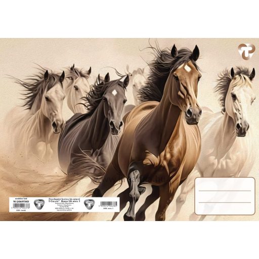 Füzetborító A/5 betétes 4x5 db/csomag T-Creativ "Horses