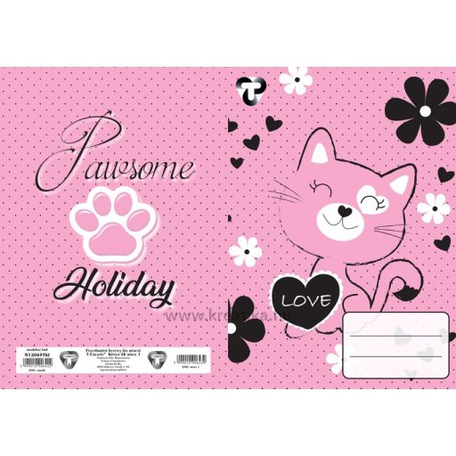 Füzetborító A/5 betétes 4x5 db/csomag T-Creativ "Kitten