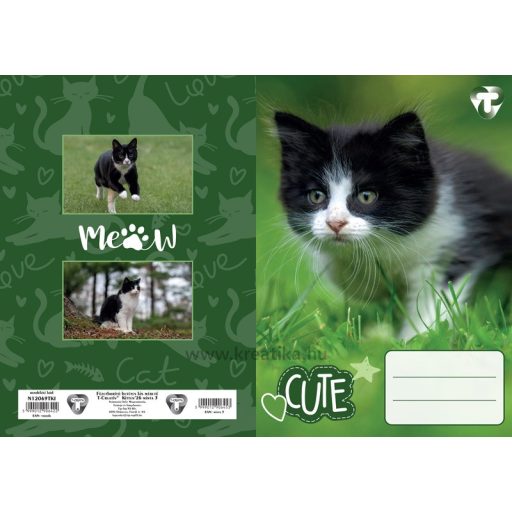 Füzetborító A/5 betétes 4x5 db/csomag T-Creativ "Kitten