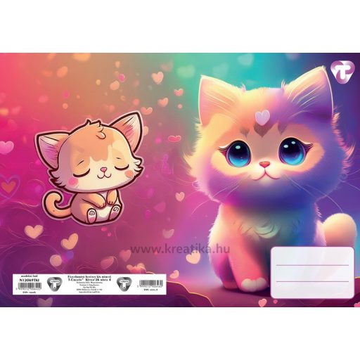 Füzetborító A/5 betétes 4x5 db/csomag T-Creativ "Kitten