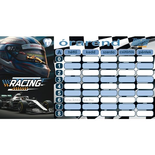 Órarend 8x15 cm 25 db/csomag T-Creativ "Sportcars