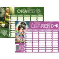 Órarend 11,7x16,5 cm 25 db/csomag T-Creativ "Girls