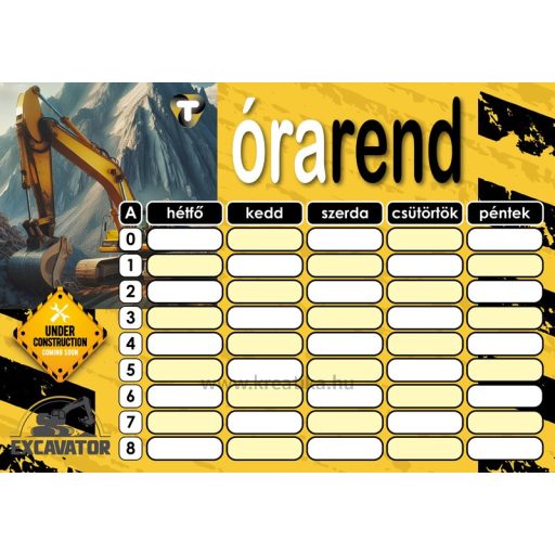 Órarend 16,5x23,5 cm 25 db/csomag T-Creativ "Boys