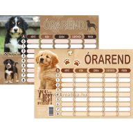 Órarend 16,5x23,5 cm 25 db/csomag T-Creativ "Dogs