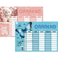 Órarend 16,5x23,5 cm 25 db/csomag T-Creativ "Girls