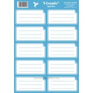   Füzetcímke, keretes 25 ív/csomag T-Creativ "Light Blue