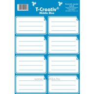   Füzetcímke, keretes és akasztós 2 ív/csomag T-Creativ "Middle Blue