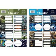   Füzetcímke, akasztós 2 ív/csomag T-Creativ "Boys II.