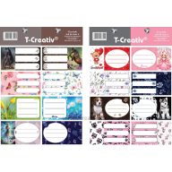   Füzetcímke, akasztós 2 ív/csomag T-Creativ "Girls II.