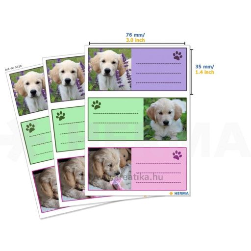 Füzetcímke3 ív/csomag  Herma "Dogs