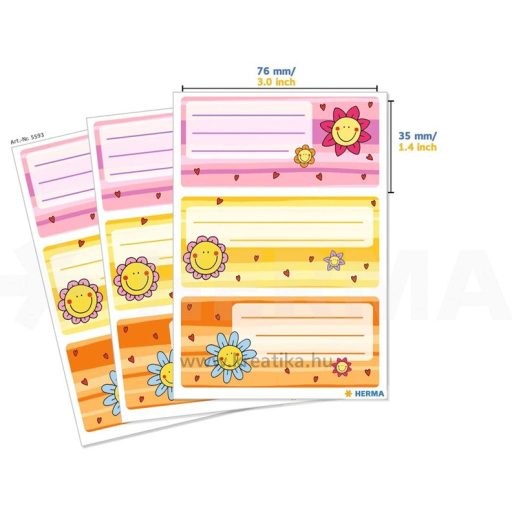 Füzetcímke 3 ív/csomag Herma "Flower faces